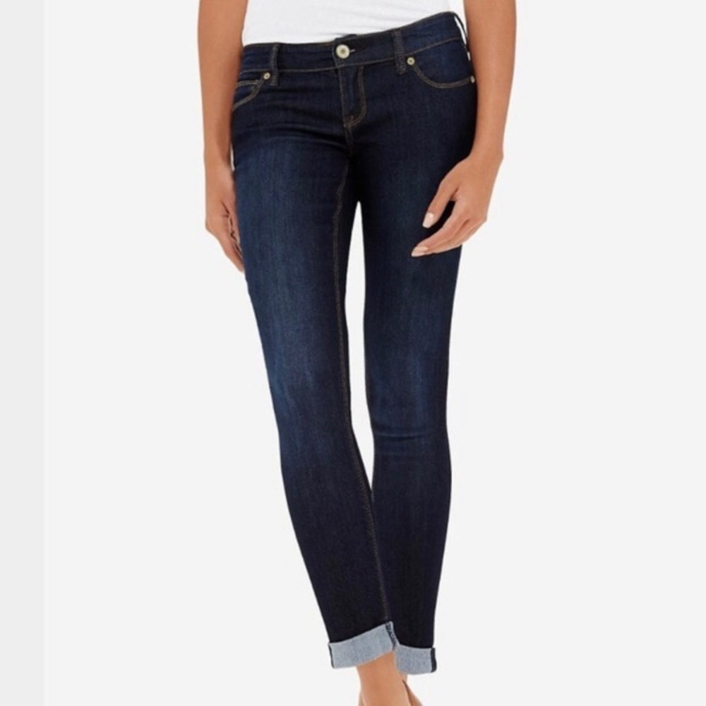 The Limited Denim Skinny Ankle 678 cropped blue jeans size 4 - Picture 2 of 9